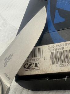 Zero Tolerance ZT 0220 Anso S35VN TI Flipper New In Box Discontinued