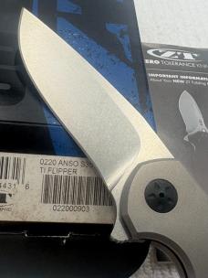 Zero Tolerance ZT 0220 Anso S35VN TI Flipper New In Box Discontinued
