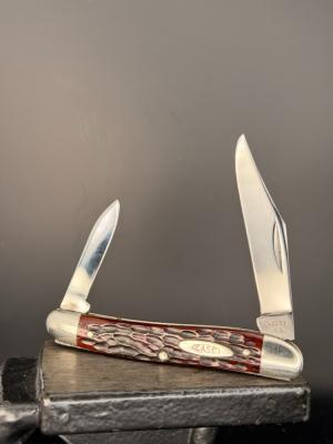 Like New Beautiful Vintage 1965-69 Red Bone Case 06244 Pen Knife