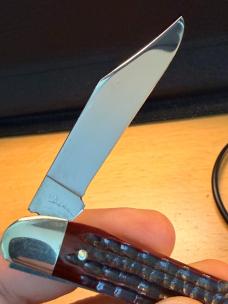 Like New Beautiful Vintage 1965-69 Red Bone Case 06244 Pen Knife