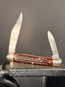 Like New Beautiful Vintage 1965-69 Red Bone Case 06244 Pen Knife