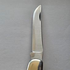 Vintage 1976 Schrade USA 260SC Scrimshaw American Eagle Folding Hunter Knife CIB