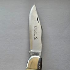 Vintage 1976 Schrade USA 260SC Scrimshaw American Eagle Folding Hunter Knife CIB