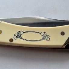 Vintage 1982 Schrade USA SC507 Scrimshaw Bighorn Ram Lockback Knife CIB Sheath