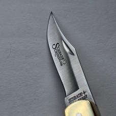 Vintage 1982 Schrade USA SC507 Scrimshaw Bighorn Ram Lockback Knife CIB Sheath