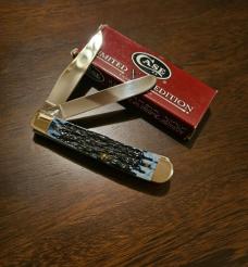 2002 Case XX Limited Edition Mediterranean Blue Bone Trapper 1 of 2500