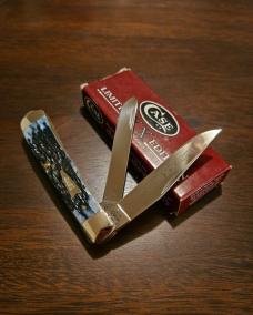 2002 Case XX Limited Edition Mediterranean Blue Bone Trapper 1 of 2500