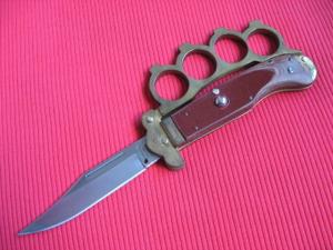 Unique German Brass Knuckle Switchblade Knife