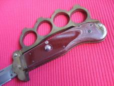 Unique German Brass Knuckle Switchblade Knife