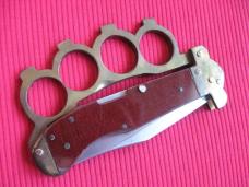 Unique German Brass Knuckle Switchblade Knife