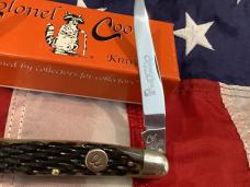 Colonel Coon (by Queen) Muskrat Pocket Knife w/ Nice Black Cherry Bone Handles -NOS & 1 of 400