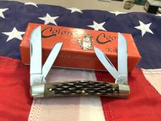Colonel Coon (by Queen) Congress Pocket Knife w/ Nice Black Cherry Bone Handles -NOS & 1 of 400