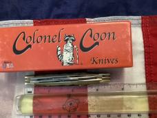 Colonel Coon (by Queen) Congress Pocket Knife w/ Nice Black Cherry Bone Handles -NOS & 1 of 400