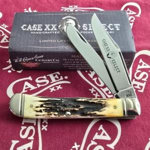 2007 Case Select Stag Trapper 5254 SS Beautiful Genuine Stag handles Never used or carried