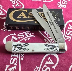 2023 Case Harveys Hardware exclusive Trapper 6254 SS Beautiful Natural Bone handles NIB