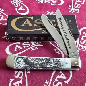 2023 Case Harveys Hardware exclusive Trapper 6254 SS Beautiful Smooth Natural Bone handles NIB