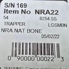 2022 Shepherd Hills Cutlery exclusive Case NRA Trapper 6254 SS. NIB