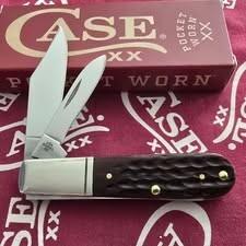 2026 Case Pocket Worn Barlow 62009 1/2 SS. Beautiful Corn Cob Jig Mahogany Bone handles. NIB