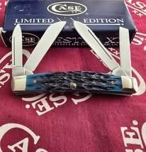 2006 Case Limited Edition Medium Congress 64052 SS. Beautiful Peach Seed Ocean Blue Bone handles NIB