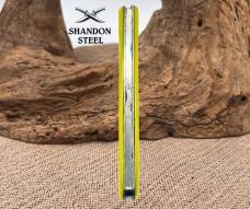 Swell End Jack Folding Pocket Knife 3.25" Closed Yellow Handle Pen Blade (176)