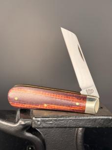 Rare Sheffield USA Twisted Assisted Lambsfoot in PB&J Burlap Micarta 