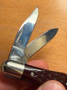 VINTAGE 1975 CASE XX USA 6383 WHITTLER KNIFE GORGEOUS RED BONE