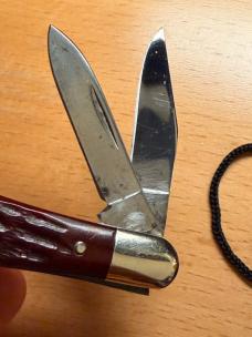 VINTAGE 1975 CASE XX USA 6383 WHITTLER KNIFE GORGEOUS RED BONE