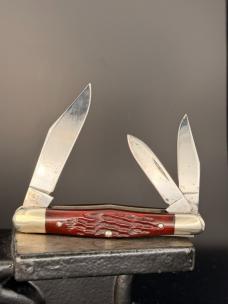 VINTAGE 1975 CASE XX USA 6383 WHITTLER KNIFE GORGEOUS RED BONE