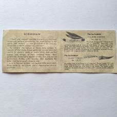 Vintage 1976 Schrade USA 260SC Scrimshaw American Eagle Folding Hunter Knife CIB