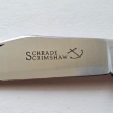 Vintage 1976 Schrade USA 260SC Scrimshaw American Eagle Folding Hunter Knife CIB