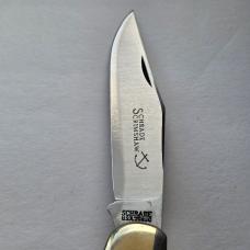 Vintage 1976 Schrade USA 260SC Scrimshaw American Eagle Folding Hunter Knife CIB