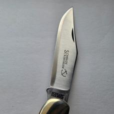 Vintage 1976 Schrade USA 260SC Scrimshaw American Eagle Folding Hunter Knife CIB