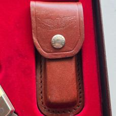 Vintage 1982 Schrade USA LB5 Bald Eagle Commemorative Lockback Knife CIB Box Sheath