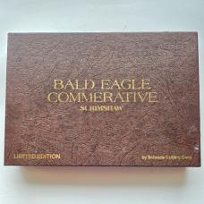 Vintage 1982 Schrade USA LB5 Bald Eagle Commemorative Lockback Knife CIB Box Sheath