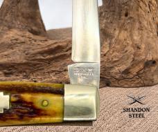 Schatt And Morgan Muskrat Stag 2 Blade Folding Pocket Knife Titusville, PA (177)