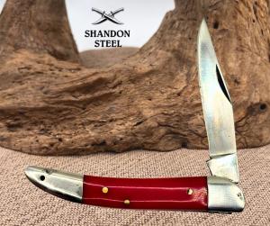 Tooth Pick Red Bone Slip Joint Single Blade Traditional Folding Pocket Knife 191