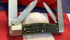 Robeson MasterCraft (by Queen) Congress w/ Sweet Green Bone Handles -NOS in orig box