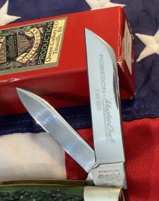 Robeson MasterCraft (by Queen) Congress w/ Sweet Green Bone Handles -NOS in orig box