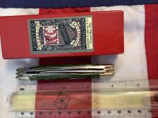 Robeson MasterCraft (by Queen) Congress w/ Sweet Green Bone Handles -NOS in orig box