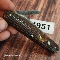 Antique Schrade Cut Co Switch Blade Knife Made In USA 3.75" Closed Bone CS