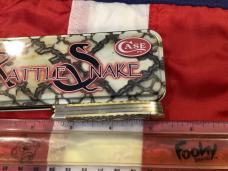 2008 Case Peanut (MDL# 6220 SS) w/ Great "Rattle Snake" Bone Handles -NOS in box +Tin
