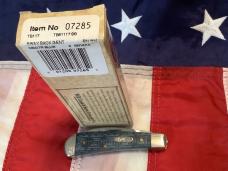 Case xx 2010 TB Sway Back Gent Knife (mdl# 61117 SS) w/ Unique Meredian Blue Bone Handles -NOS