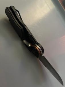 MANTIS KNIVES LEVER actuated GEAR driven Damascus