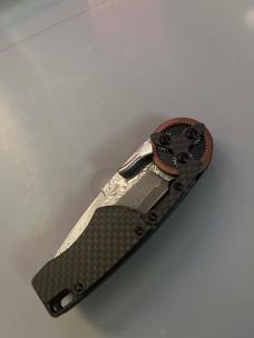 MANTIS KNIVES LEVER actuated GEAR driven Damascus