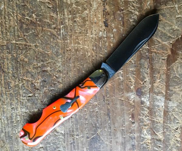 Great Eastern Cutlery Tidioute 562123EO Orange Scramble Acrylic Dog Leg Jack Knife 1 of 315 NEW Great Eastern Cutlery Tidioute 562123EO Orange Scramble Acrylic Dog Leg Jack Knife 1 of 315 NEW