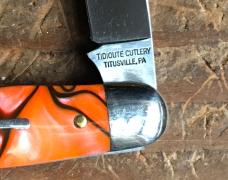 Great Eastern Cutlery Tidioute 562123EO Orange Scramble Acrylic Dog Leg Jack Knife 1 of 315 NEW