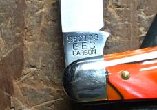 Great Eastern Cutlery Tidioute 562123EO Orange Scramble Acrylic Dog Leg Jack Knife 1 of 315 NEW
