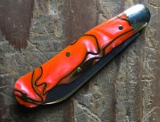 Great Eastern Cutlery Tidioute 562123EO Orange Scramble Acrylic Dog Leg Jack Knife 1 of 315 NEW