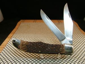 SCHRADE-WALDEN NY USA 225H VINTAGE 19461973 LIGHTLY USED CARBON STEEL BLADES FOLDING POCKET KNIFE