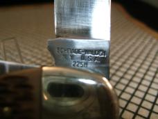 SCHRADE-WALDEN N.Y. USA 225H VINTAGE 1946/1973 LIGHTLY USED CARBON STEEL BLADES FOLDING POCKET KNIFE